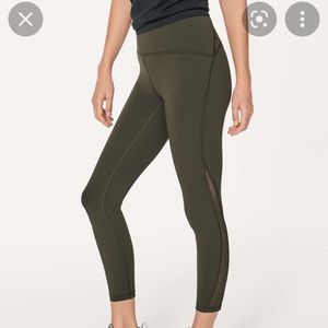 Lululemon Train Times 7/8 Pant 25”- Dark Olive Green Size 4